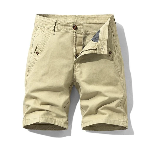 Elastic Relaxed Fit Men's Cargo Shorts for Summer Casual Wear