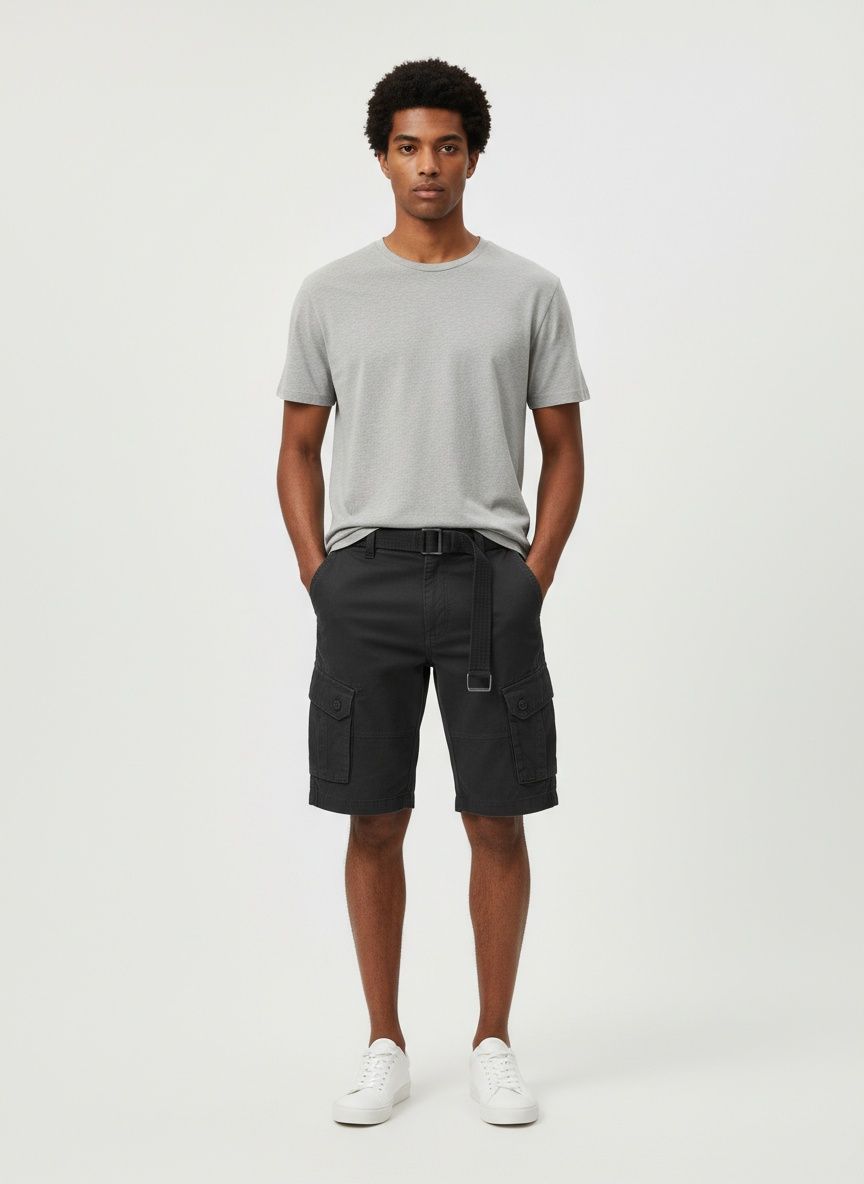 Retro tactische cargoshorts voor heren met meerdere zakken, ideaal voor de zomer (riem niet inbegrepen).