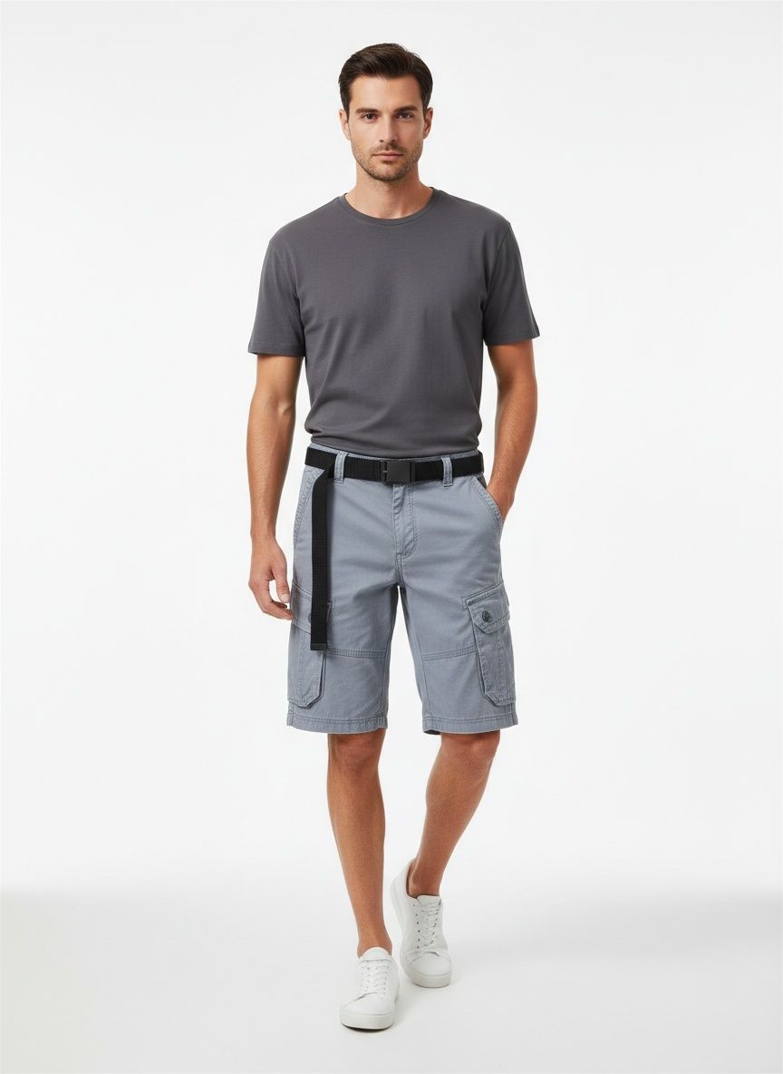 Retro tactische cargoshorts voor heren met meerdere zakken, ideaal voor de zomer (riem niet inbegrepen).