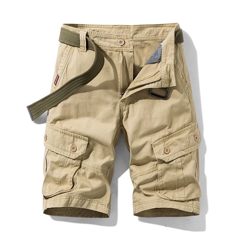 Retro tactische cargoshorts voor heren met meerdere zakken, ideaal voor de zomer (riem niet inbegrepen).