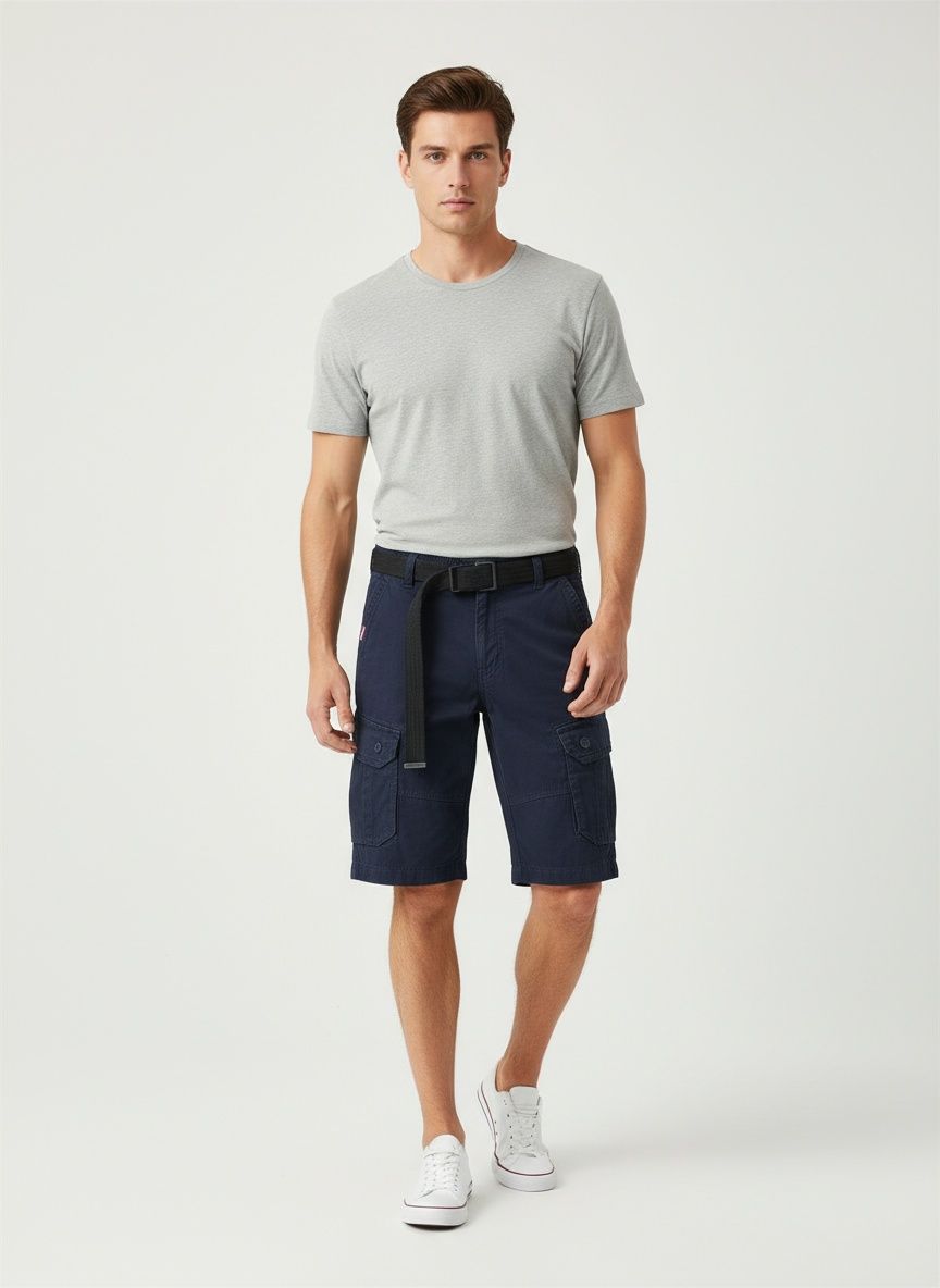 Retro tactische cargoshorts voor heren met meerdere zakken, ideaal voor de zomer (riem niet inbegrepen).