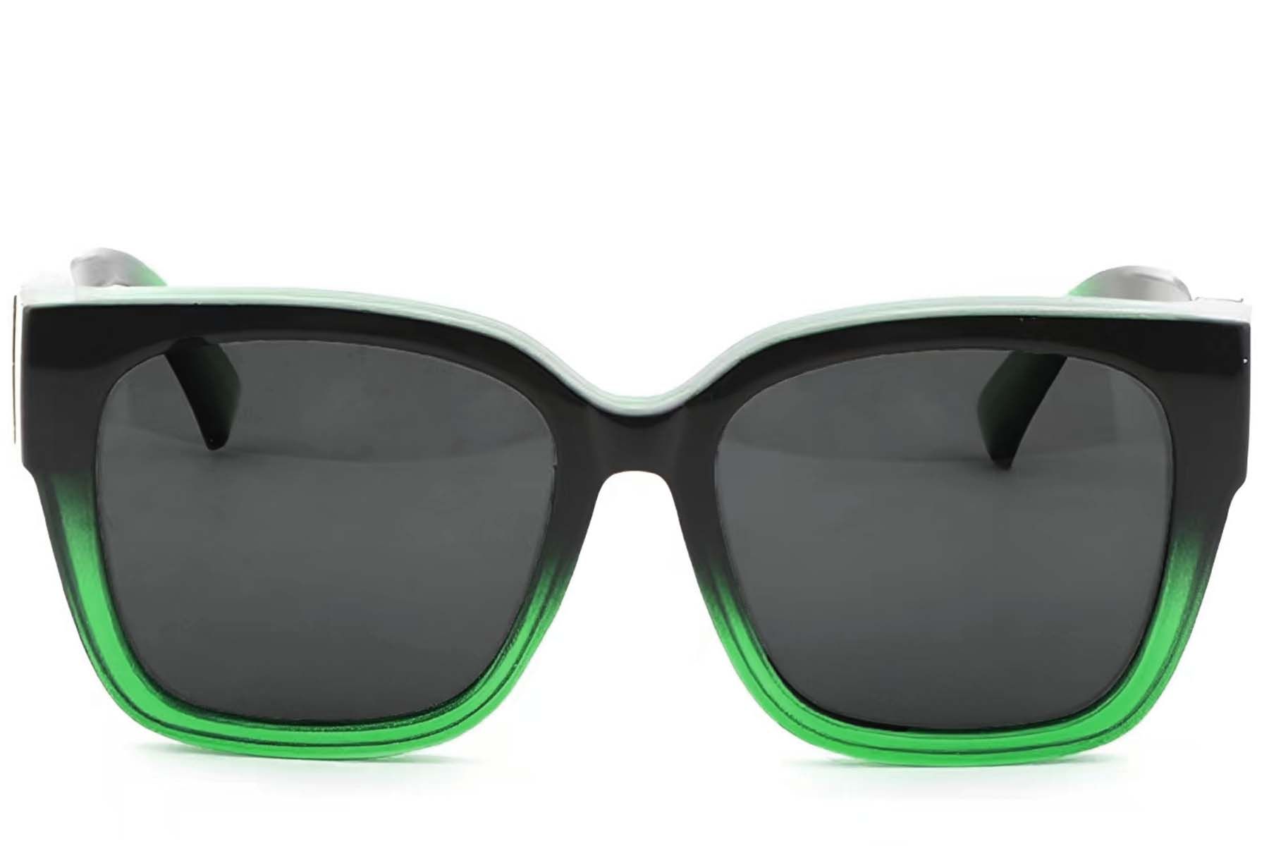 Rectangular Black Plastic Driving Sunglasses #BS1725-0096