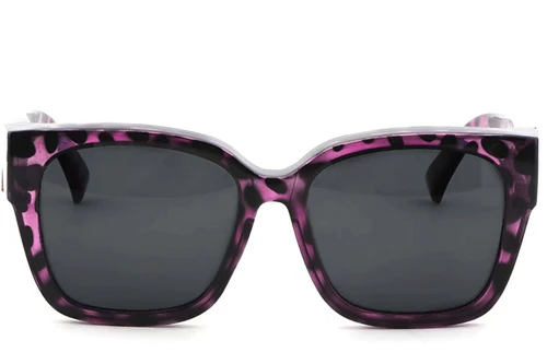 Rectangular Purple Plastic Driving Sunglasses #BS1725-0084