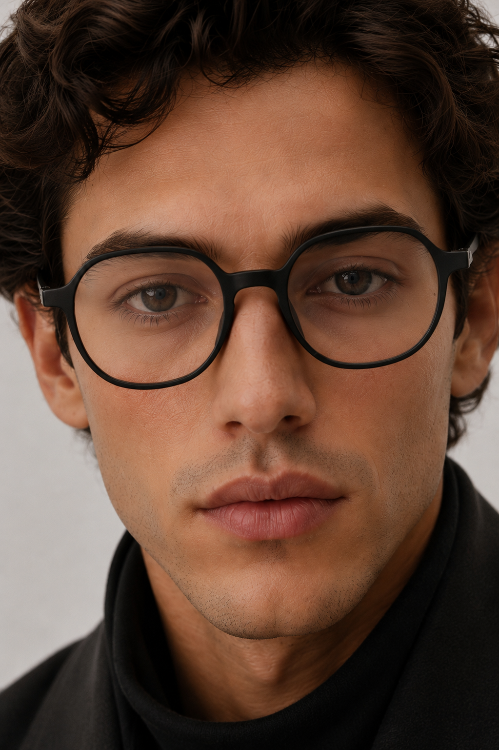 Geometric Black TR90 Glasses #BS1924-0322