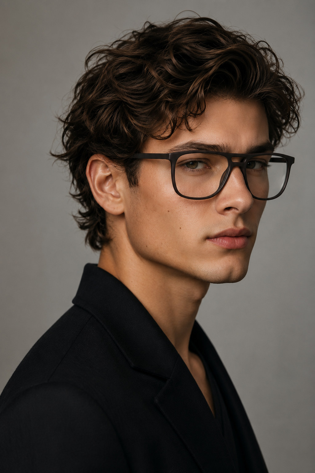 Aviator Brown Acetate Glasses #BS2012-0276