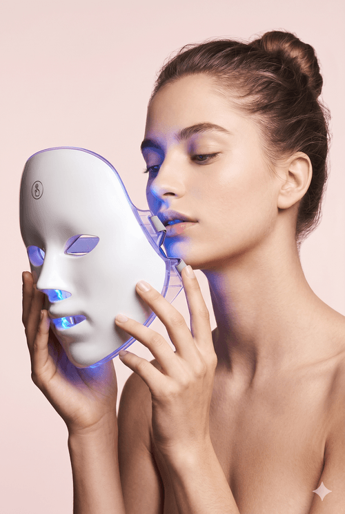 Gezichtsmasker met 7-kleuren LED-lichttherapie - Huidverzorging tegen veroudering