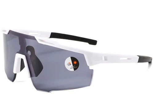 Rectangular White Plastic Photochromic Glasses #BS1725-0064