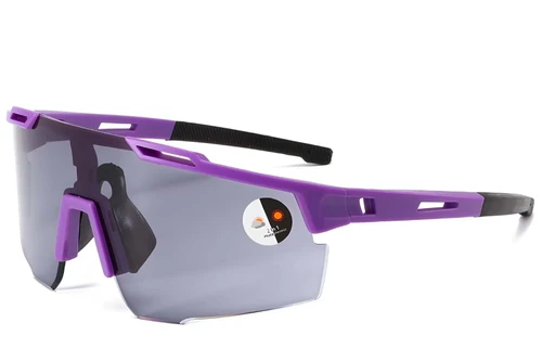 Rectangular Purple Plastic Photochromic Glasses #BS1725-0065
