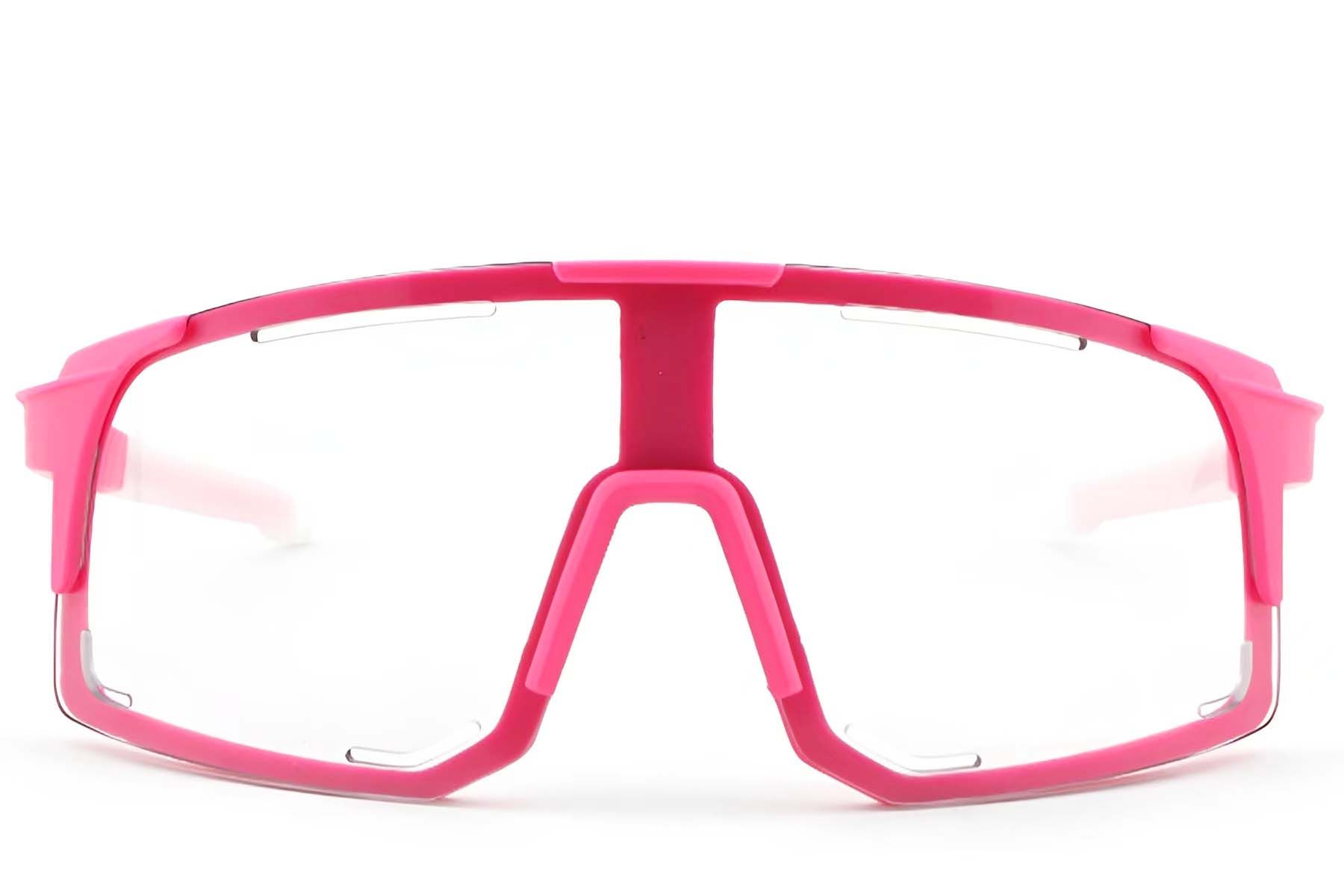 Geometric Pink Plastic Photochromic Glasses #BS1725-0067