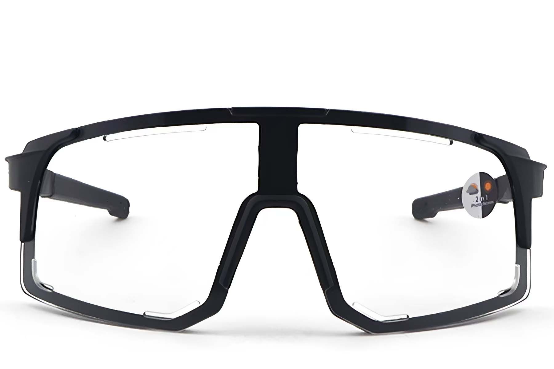 Geometric Black Plastic Photochromic Glasses #BS1725-0068