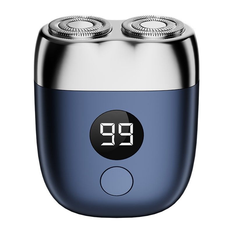 Mini elektrisch scheerapparaat met led-display en dubbele roterende scheerbladen