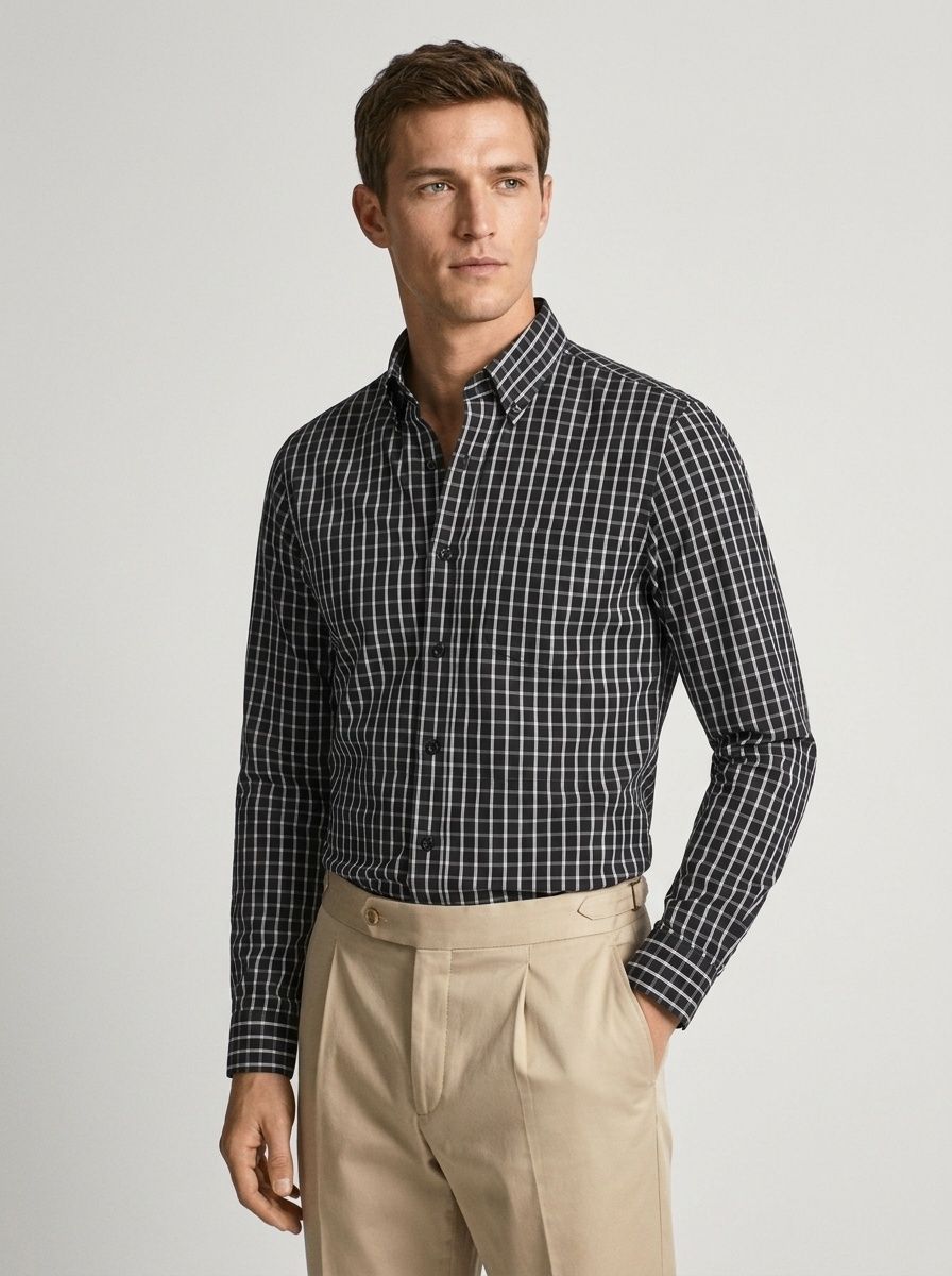 Men's Casual Stand Collar Shirt - Breathable Linen Feel