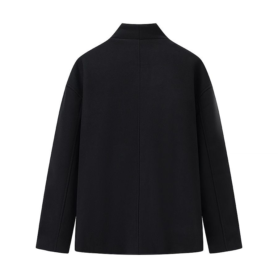 Wool Blend Overcoat - Stylish Women's Double-Breasted Coat KUN-00043