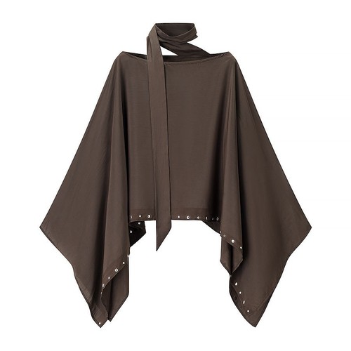 Women's Rivet Poncho Cape Top - Trendy European Style KUN-00137