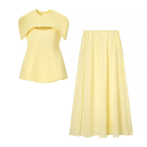 Women's Solid Color 3-Piece Dress Set - Chic & Versatile KUN-00082