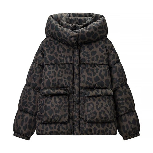 Leopard Print Padded Cotton Jacket - Classic Fashion KUN-00018