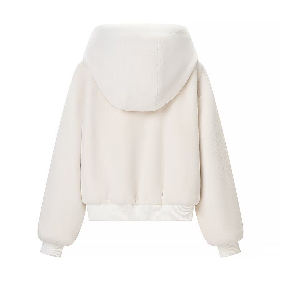 Faux Fur Hooded Jacket - Trendy Casual Outwear KUN-00054