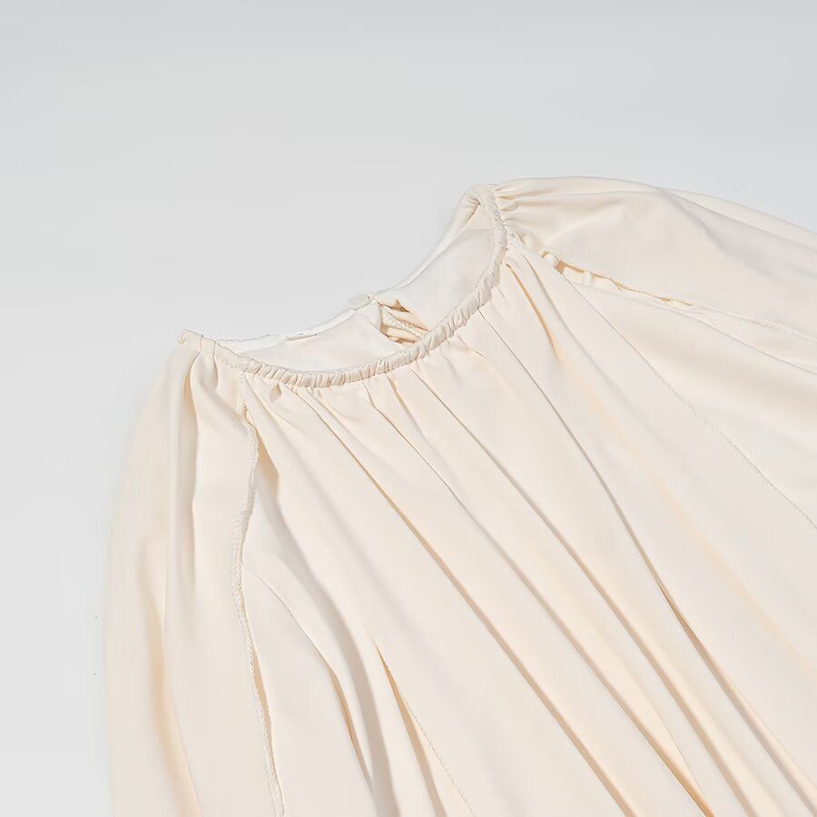 Women's Cape Dress Pleated Loose Fit KUN-00100