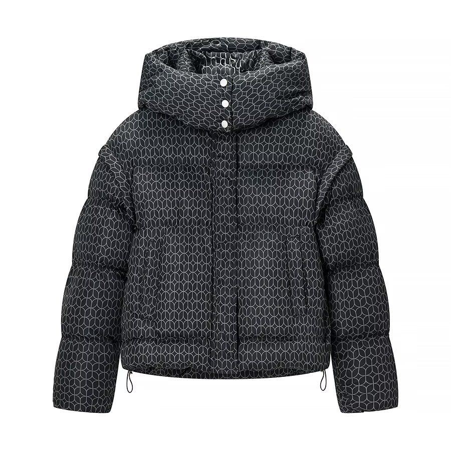 Women's Cotton Padded Jacket - European Style Printed Coat KUN-00004