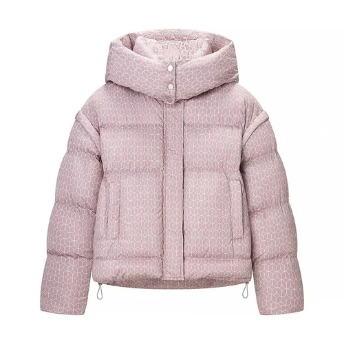 Women's Cotton Padded Jacket - European Style Printed Coat KUN-00004