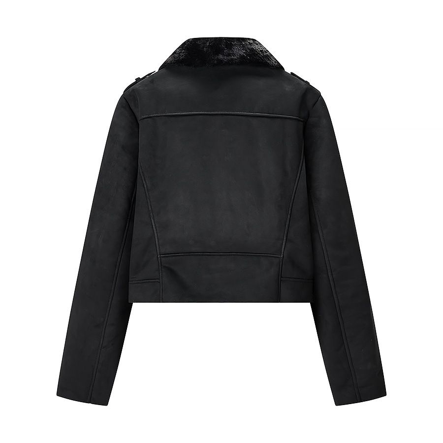 Faux Shearling Jacket Trendy Casual Outerwear KUN-00155