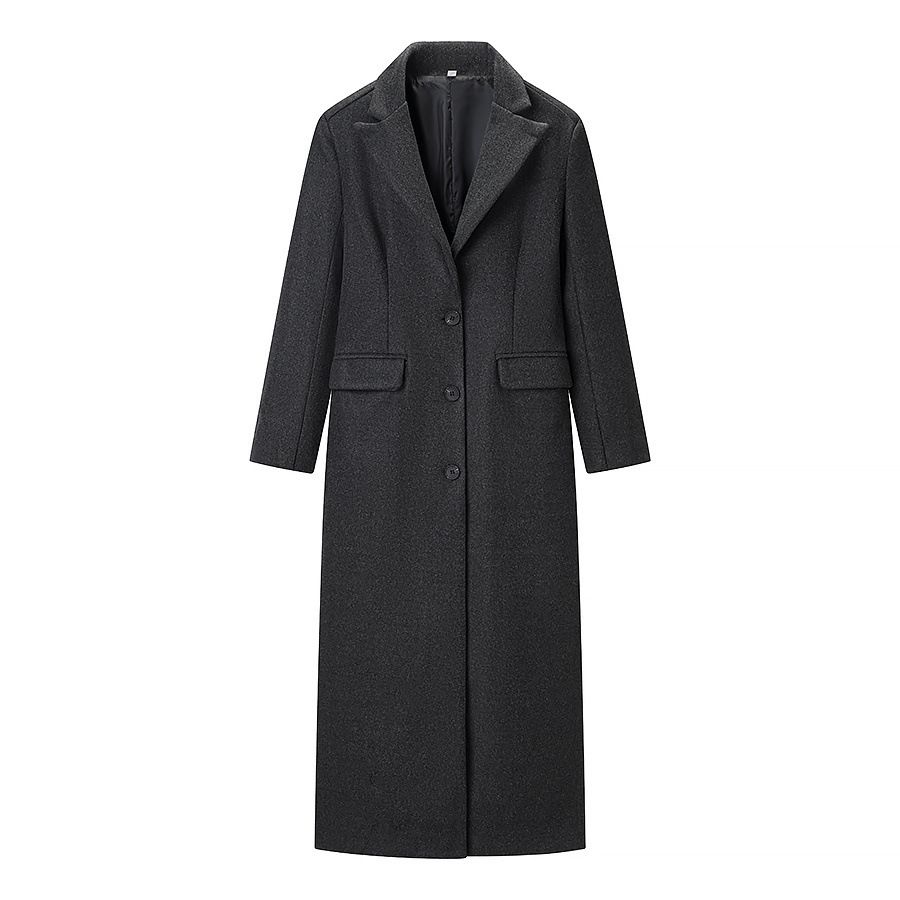 Wool Blend Overcoat - Stylish Mid-Length Outerwear KUN-00002