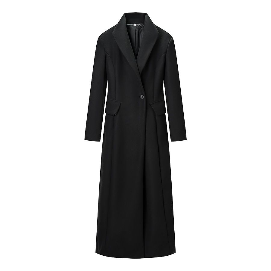Women's Long Wool Coat - Stylish Casual Overcoat KUN-00037