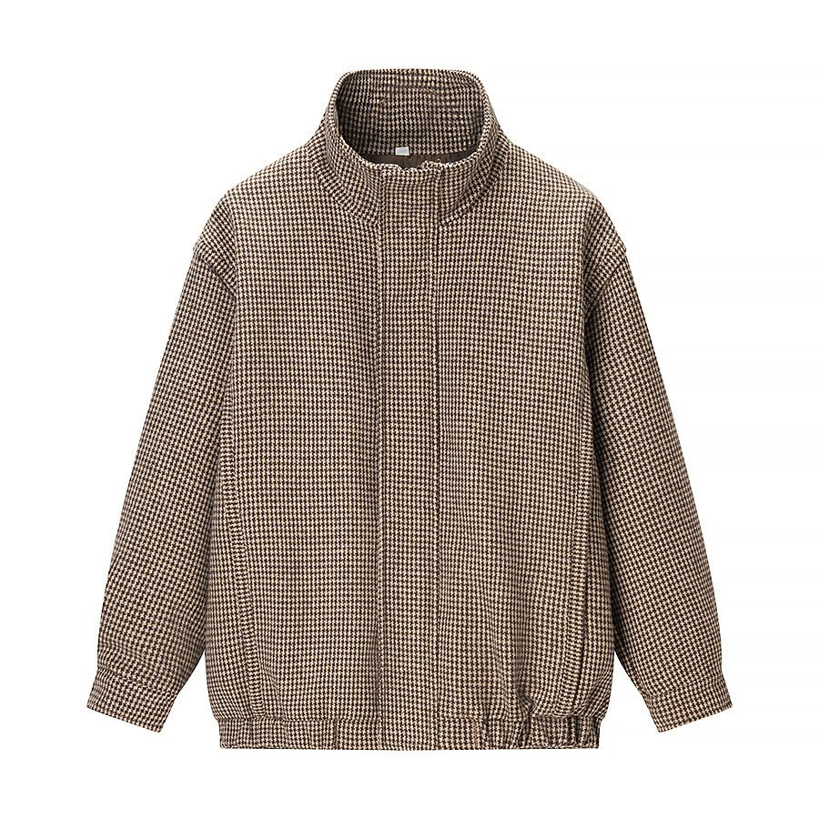 Veste à carreaux pour femme, manteau bomber tendance et décontracté KUN-00158