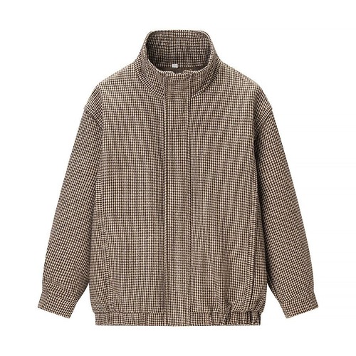 Veste à carreaux pour femme, manteau bomber tendance et décontracté KUN-00158