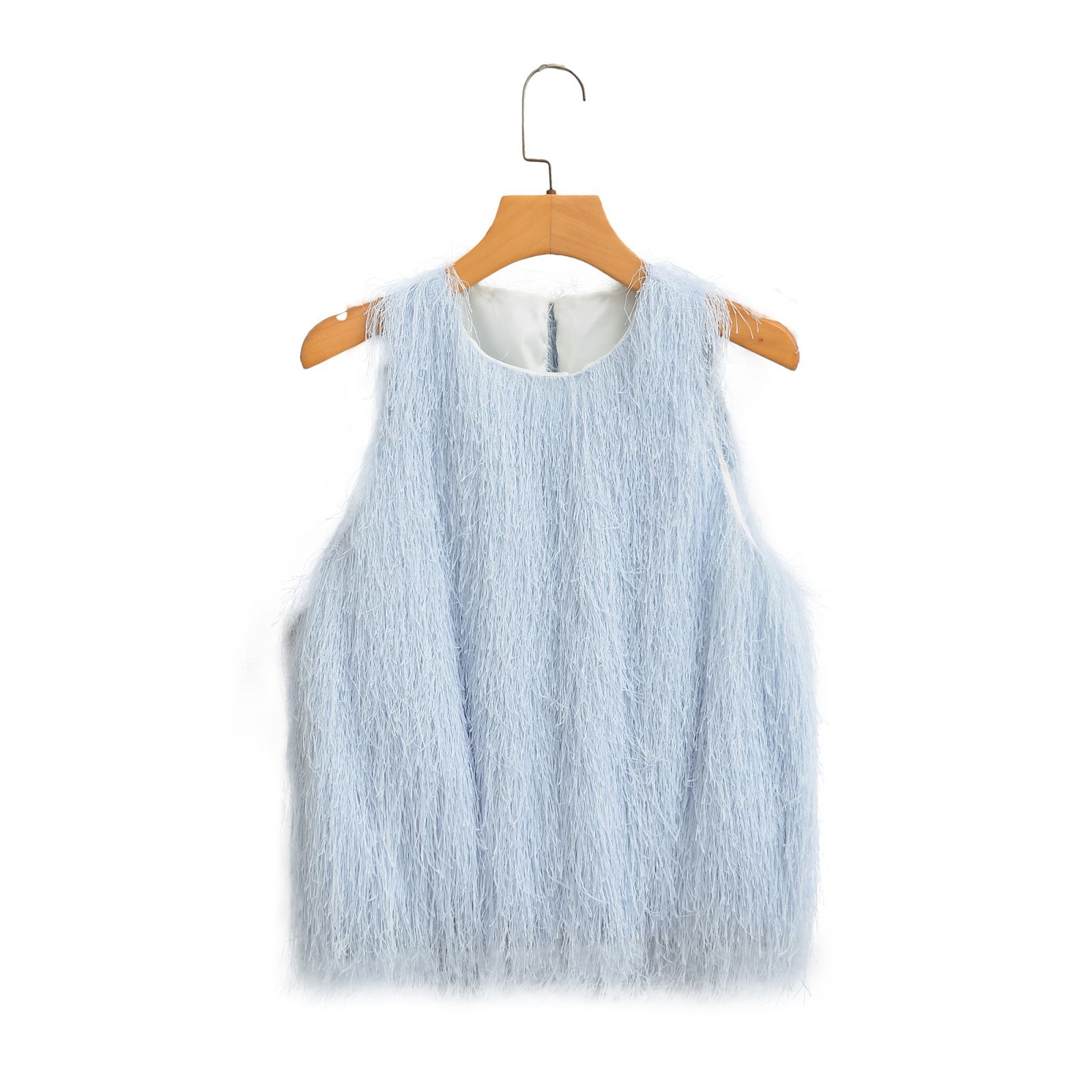 Cropped Fringe Top - Chic European Style KUN-00101