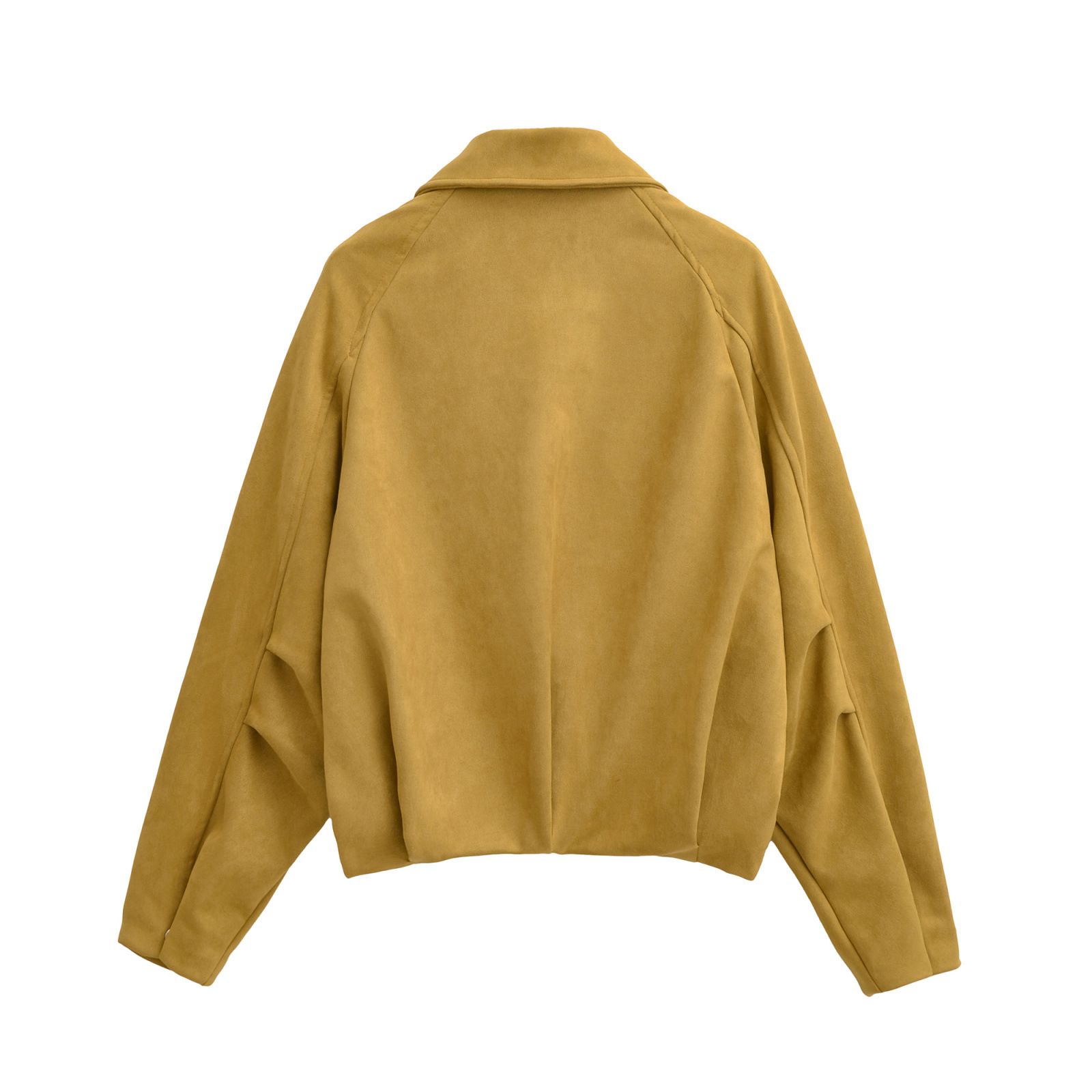 Suede Effect Bomber Jacket Fashionable Women's Pilot Coat KUN-00127