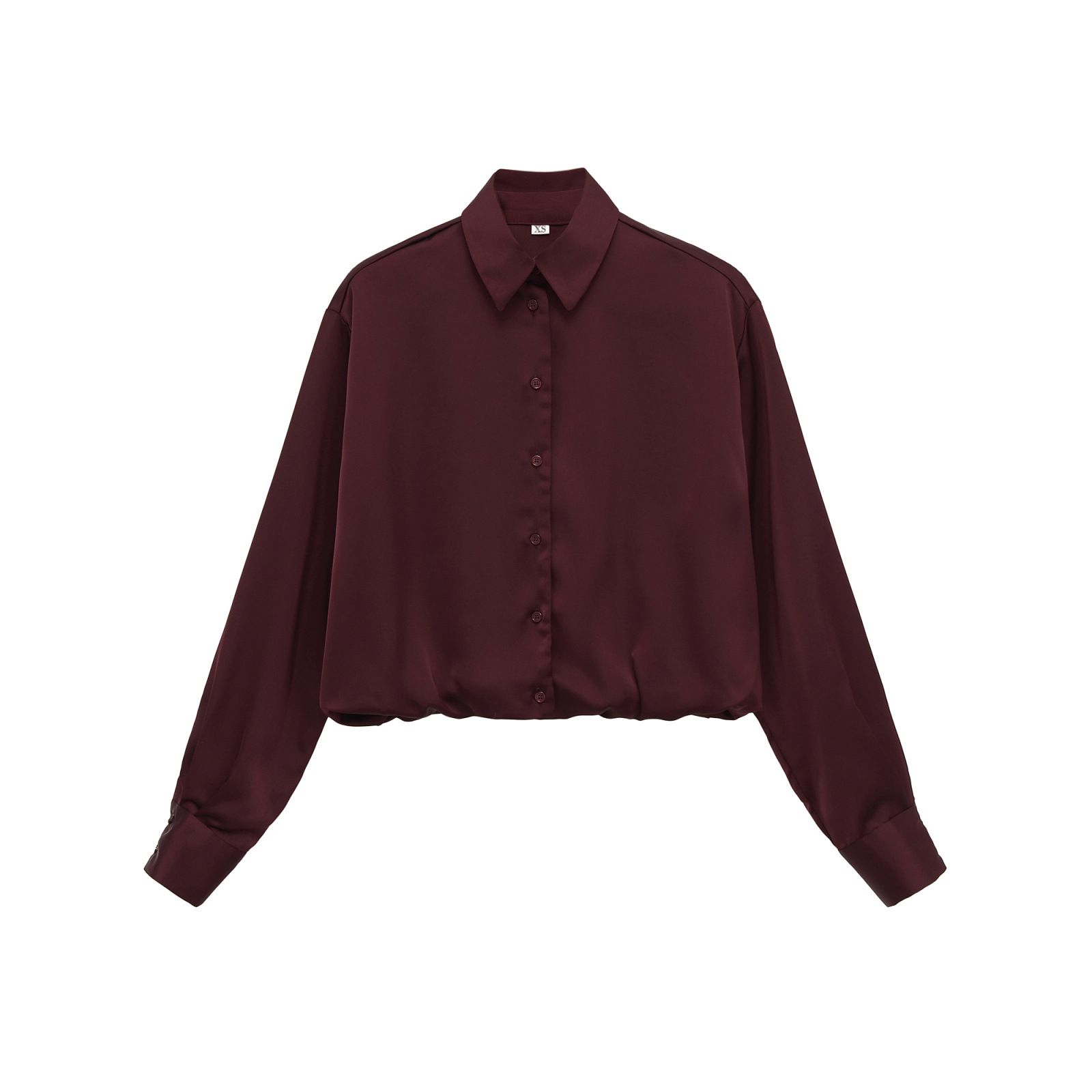 Satin Blouse Balloon Sleeve - European Style KUN-00017