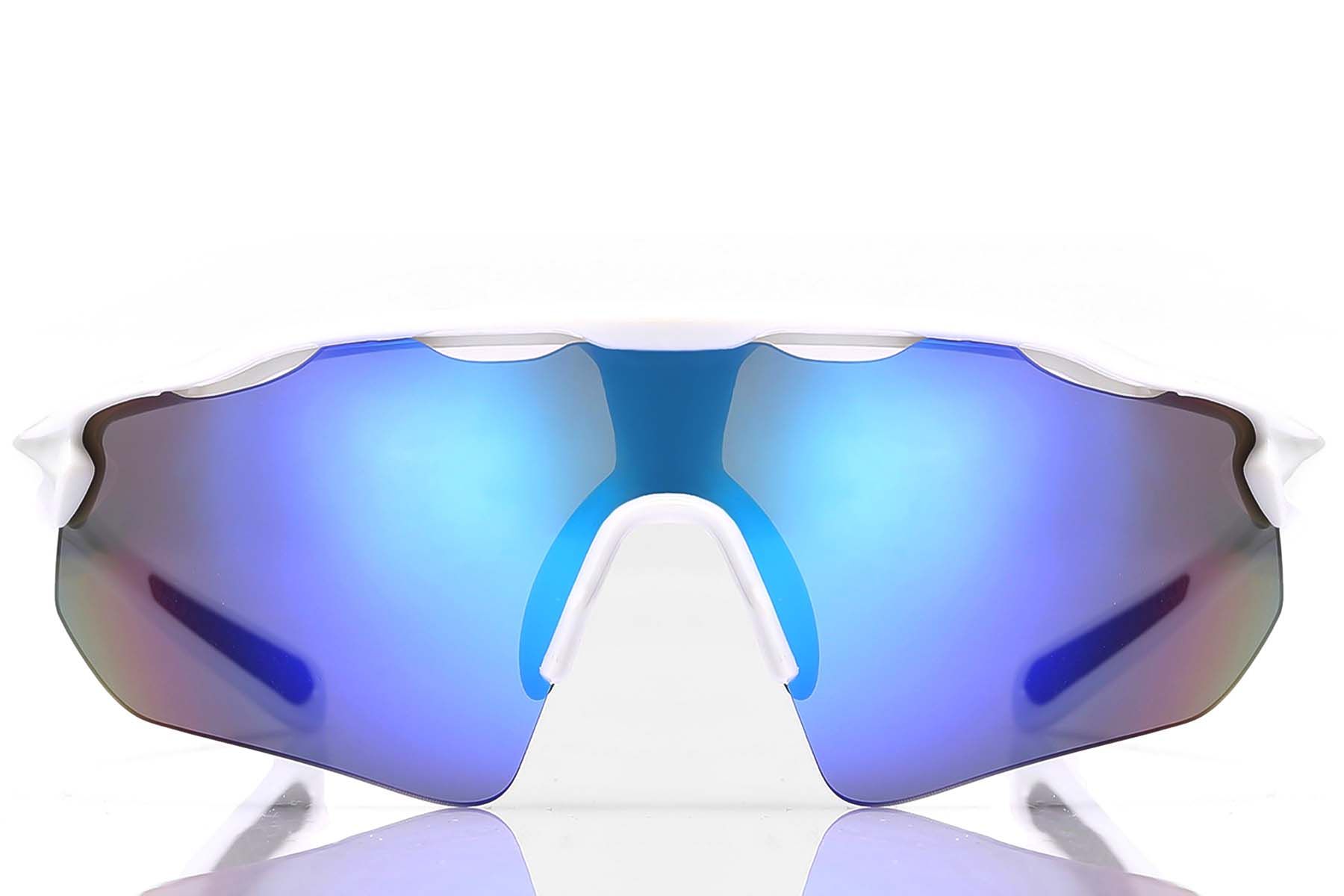 Rectangular White Plastic Sunglasses #BS1725-0071