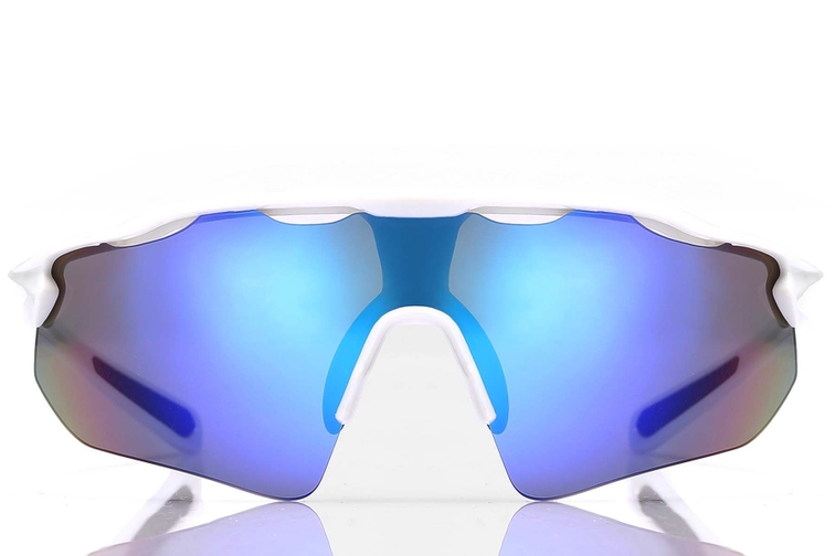 Rectangular White Plastic Sunglasses #BS1725-0071