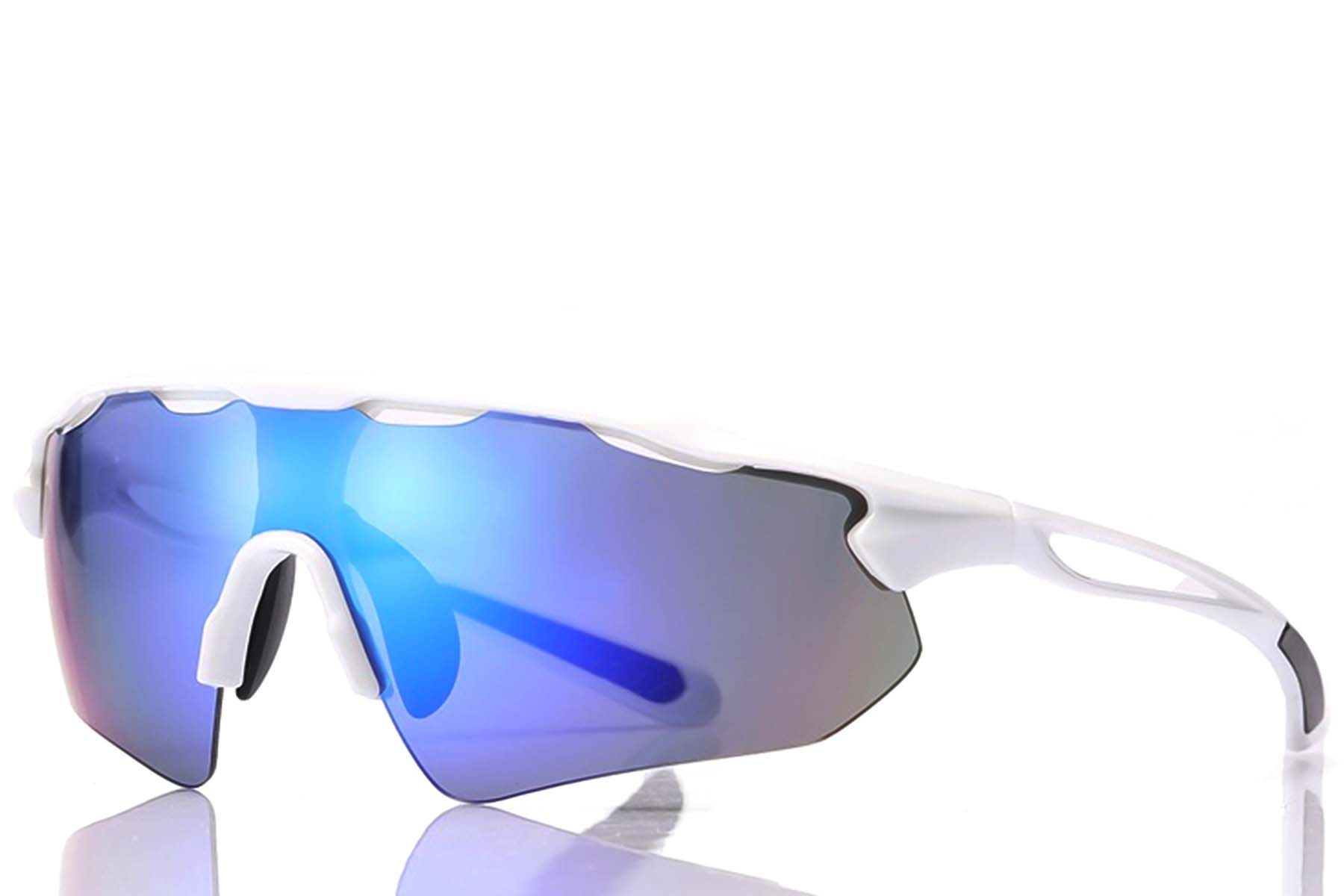 Rectangular White Plastic Sunglasses #BS1725-0071