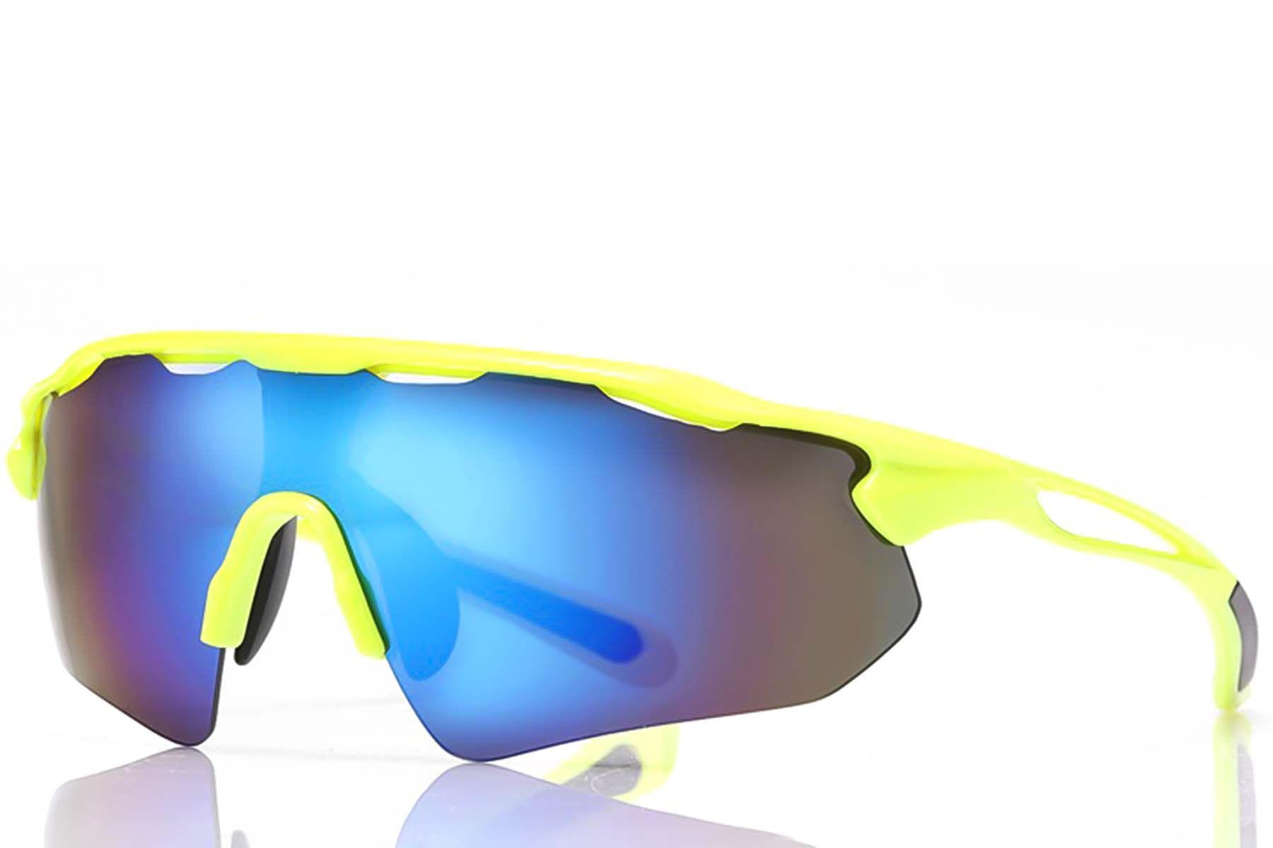 Rectangular Yellow Plastic Sunglasses #BS1725-0073