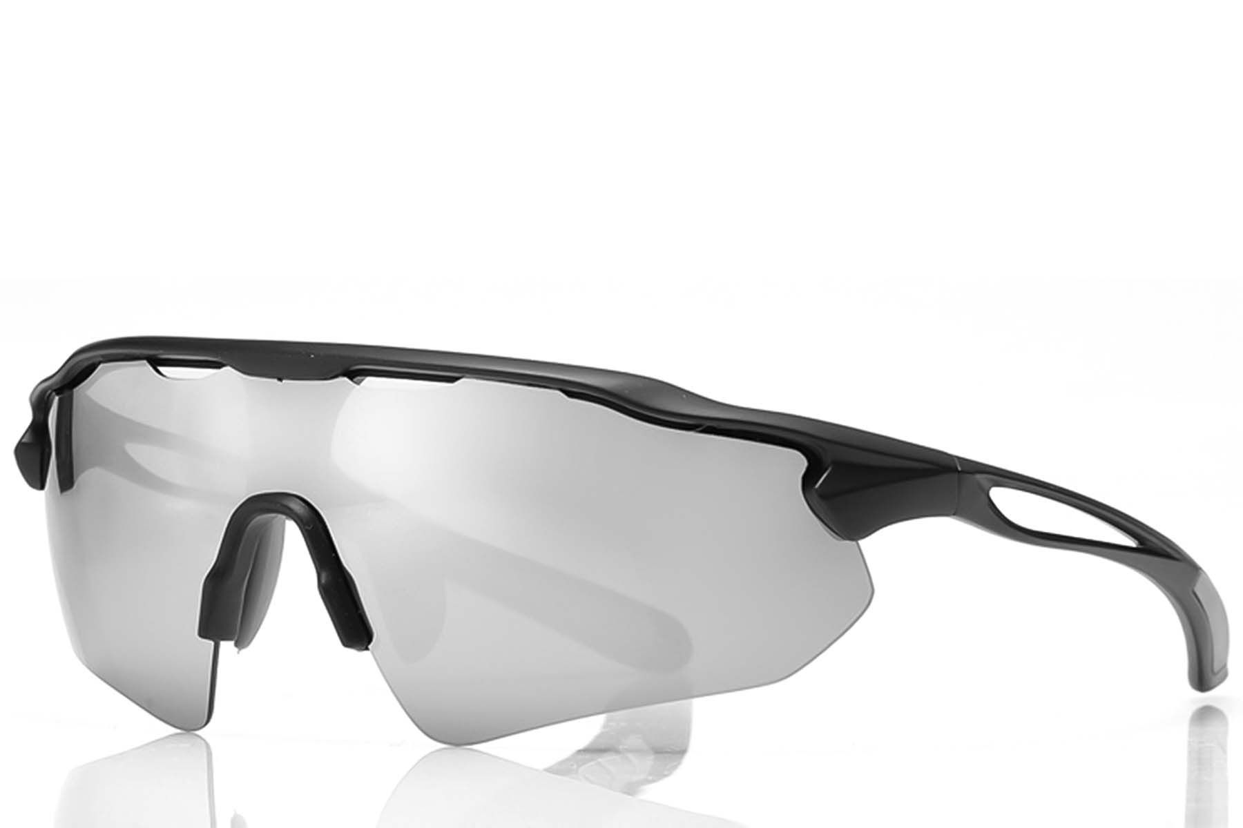 Rectangular Black Plastic Sunglasses #BS1725-0075