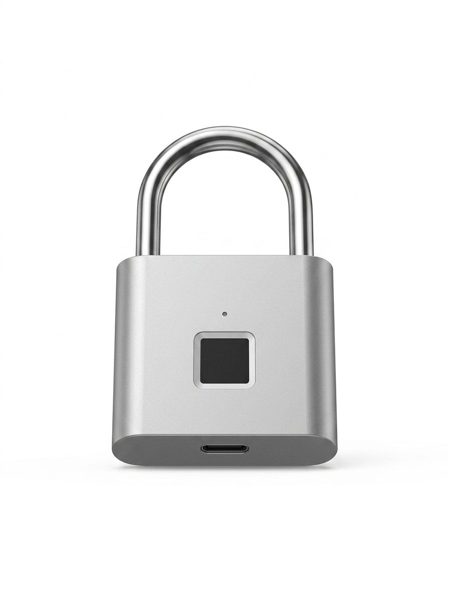 IP55 Waterproof Smart Fingerprint Padlock, 0.5s Quick Unlock Biometric Lock, 180-Day Battery Life, Heavy Duty Zinc Alloy & Stainless Steel for Gate, Bike, Outdoor