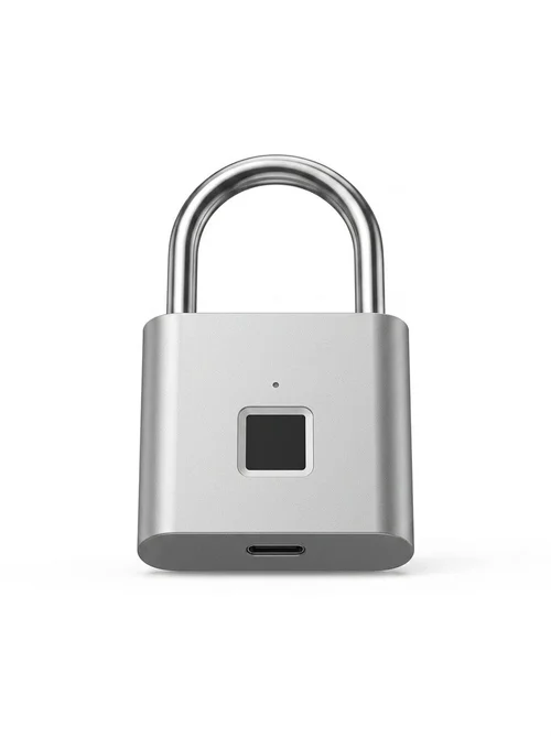IP55 Waterproof Smart Fingerprint Padlock, 0.5s Quick Unlock Biometric Lock, 180-Day Battery Life, Heavy Duty Zinc Alloy & Stainless Steel for Gate, Bike, Outdoor