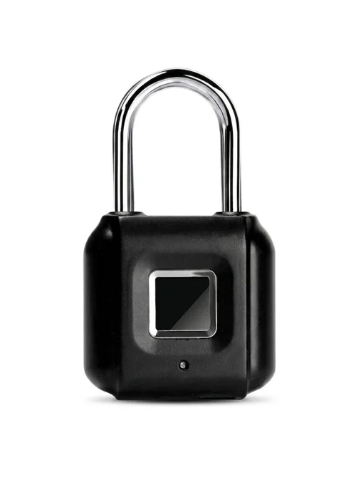 Biometric Fingerprint Padlock, IP26 Waterproof Keyless Security Lock, 1-Year Standby USB Rechargeable, Durable Zinc Alloy Shackle for Gym, School, Travel