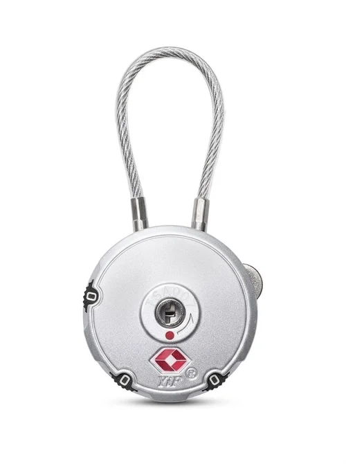 TSA Approved Luggage Lock, 3-Digit Combination Cable Lock for Travel, Flexible Steel Cable, Resettable Padlock for Suitcase, Backpack, Gym Locker
