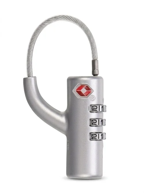 TSA Approved 3-Dial Combination Cable Luggage Lock, Flexible Steel Wire Travel Padlock, Easy to Set Security Lock for Suitcase, Backpack, Briefcase