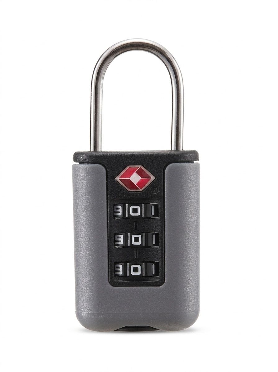 TSA Approved 3-Digit Combination Padlock, Heavy Duty Zinc Alloy Travel Lock, Resettable Code Security for Suitcase, Gym Locker, Travel Bag