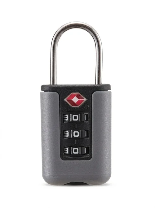 TSA Approved 3-Digit Combination Padlock, Heavy Duty Zinc Alloy Travel Lock, Resettable Code Security for Suitcase, Gym Locker, Travel Bag