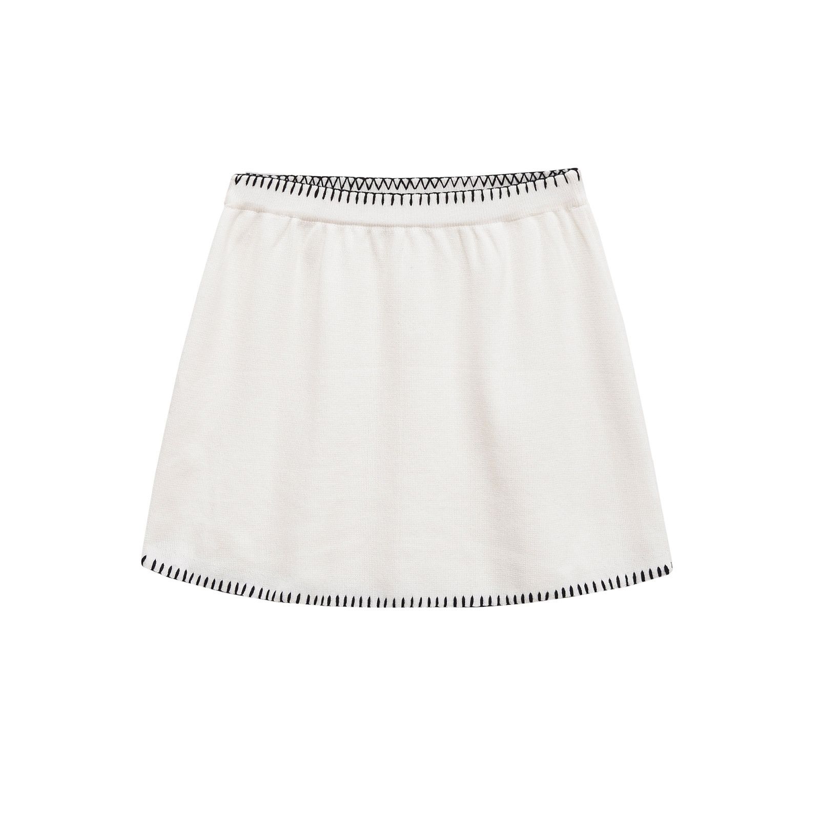 Knit Dress & Top Set - Color Block Embroidery KUN-00124