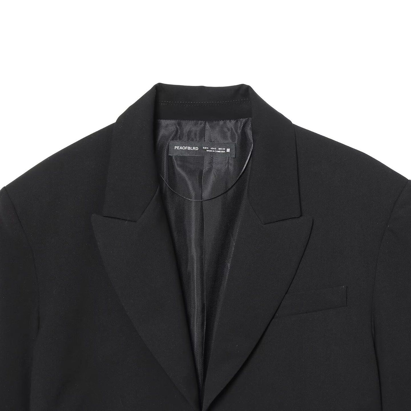 Women's Cropped Blazer - Fashion Shoulder Pad Jacket KUN-00006