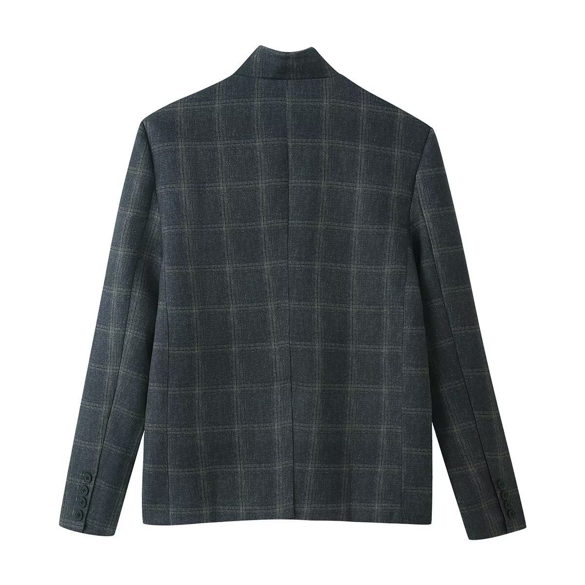 Damesblazer met ruitjespatroon - Trendy casual chic KUN-00025