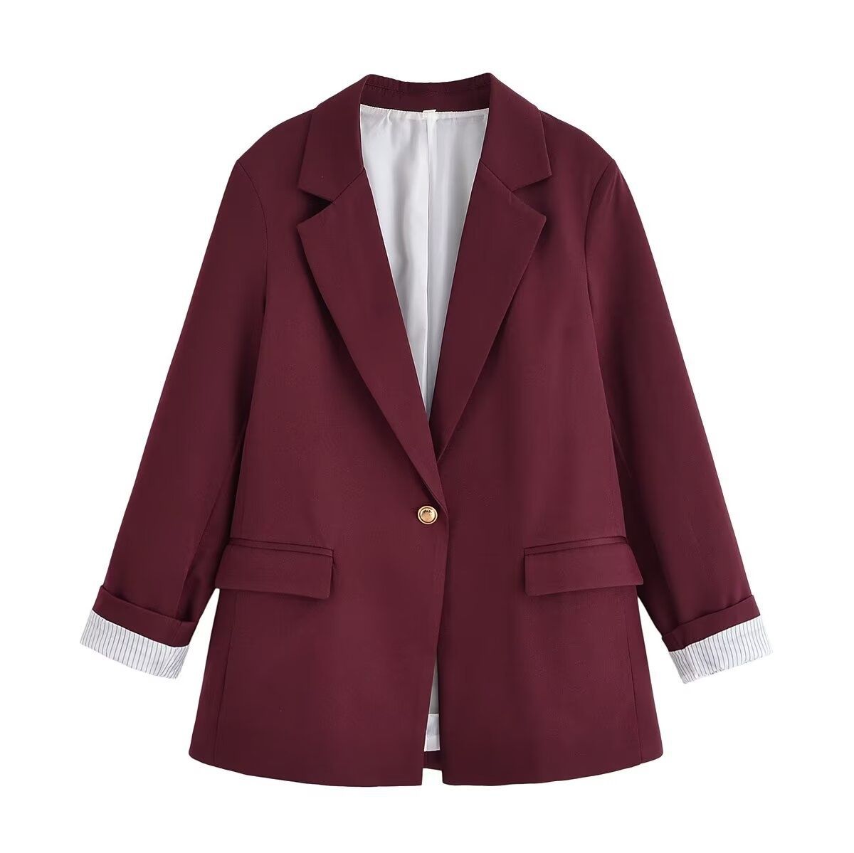 Blazer pour femme - Veste de tailleur à poignets imprimés style européen KUN-00027