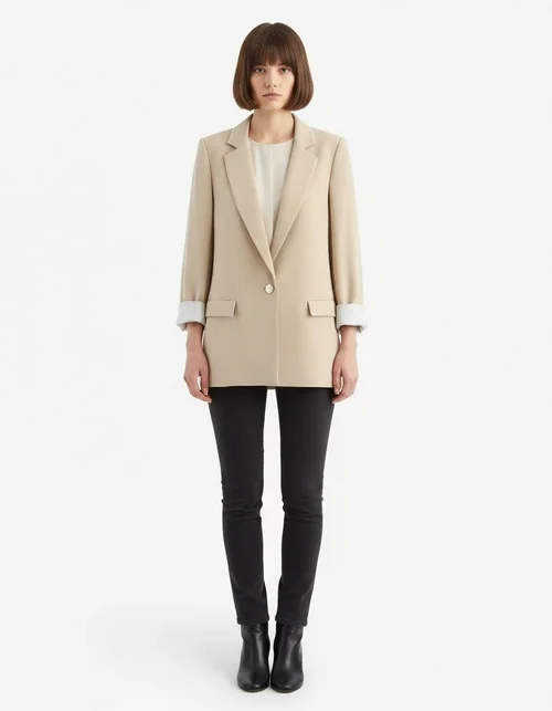 Women's Blazer - European Style Printed Cuff Suit Jacket KUN-00027