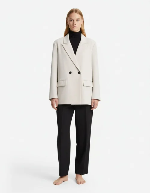 Women's Double-Breasted Blazer - Trendy Oversized Fit KUN-00032